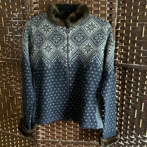 Lauren Ralph Lauren Black and Cream Patterned Jacket